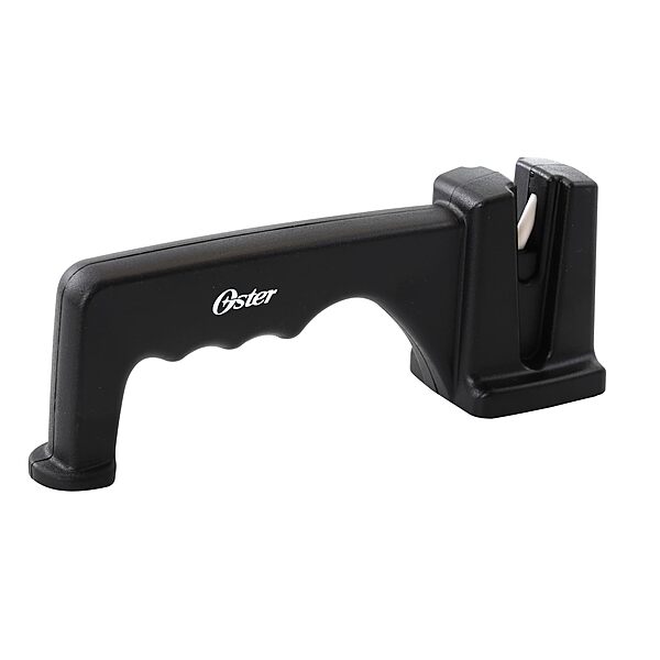 Oster Trussville Knife Sharpener w/Slip Resistant Handle – Black Black (Sharpener)