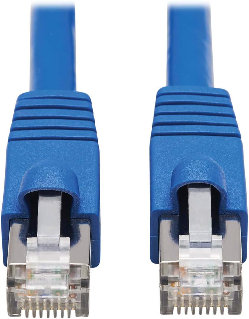 Tripp Lite Cat6a 10G Ethernet Cable, PoE, CMR-LP, Snagless F/UTP Network Patch Cable (RJ45 M/M), Blue, 10 ft. (N261P-010-BL)