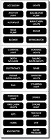 Blue Sea Systems Large Format Labels - Basic DC Panel (8030)