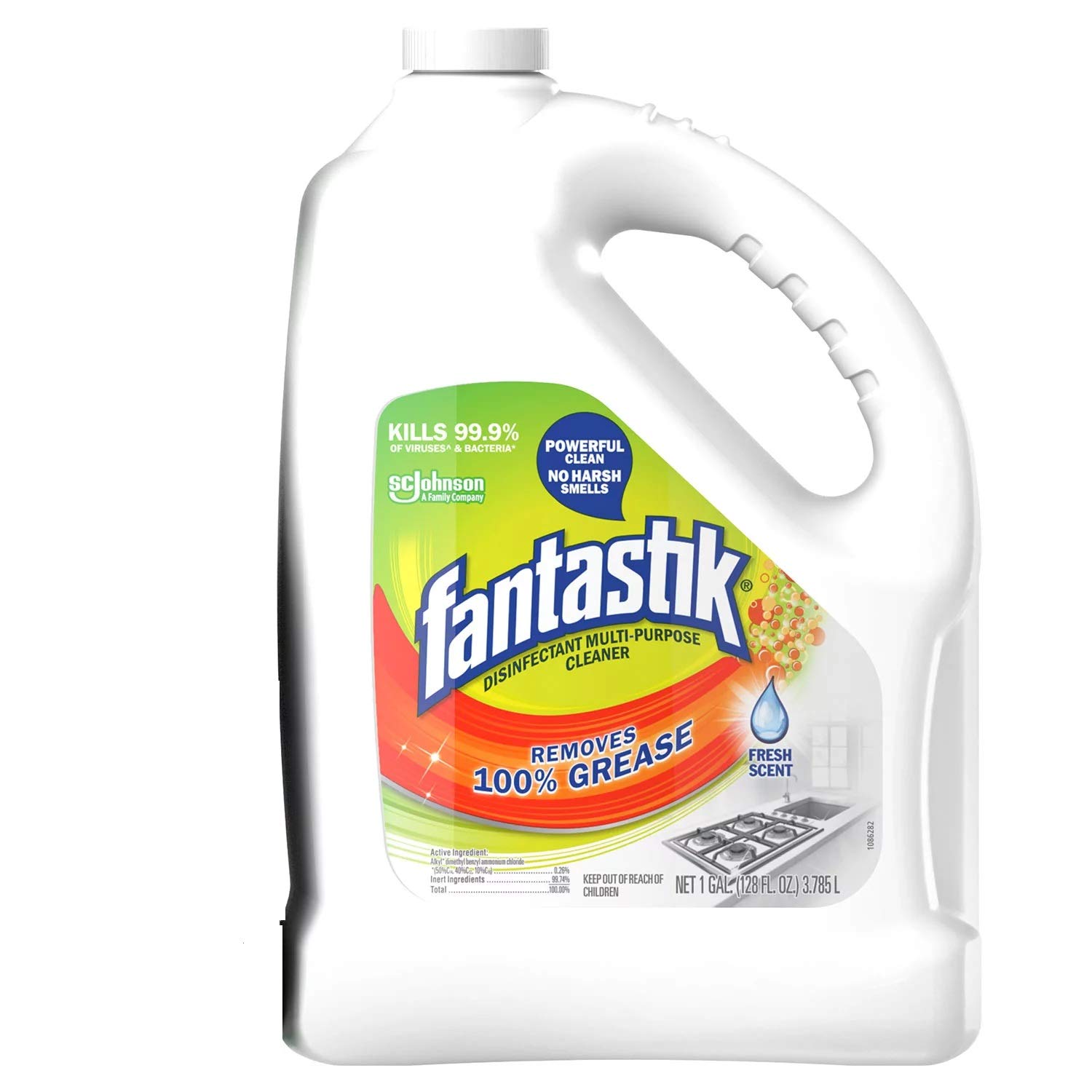 Fantastik Multi-Surface Disinfectant Degreaser, Pleasant Scent, 1 Gallon Bottle