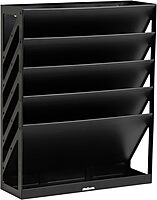 Mind Reader 5-Tier Vertical File Holder, Desktop Organizer, Wall Mount