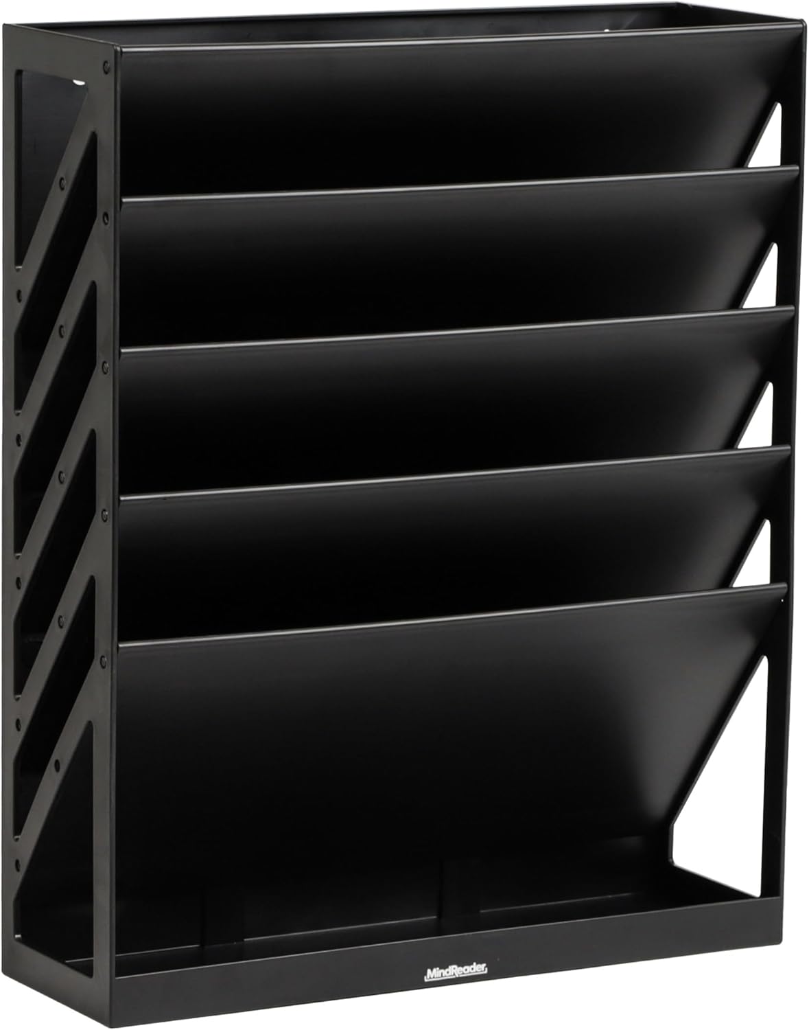 Mind Reader 5-Tier Vertical File Holder, Desktop Organizer, Wall Mount