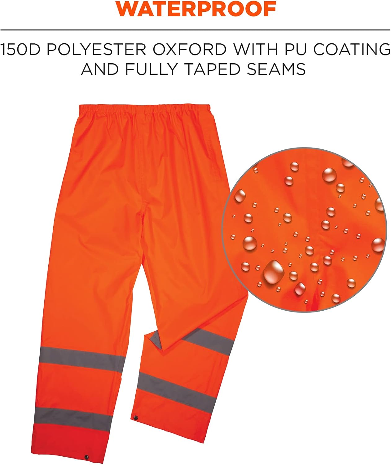 Ergodyne Glowear 8916 Class E Lightweight Hi-Vis Rain Pants