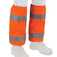 Ergodyne GloWear 8008 High Visibility Reflective Leg Gaiters, Orange,2