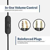 Cyber Acoustics 3.5mm Stereo Headset (AC-5002) with Noise Canceling Microphone for PCs, Tablets