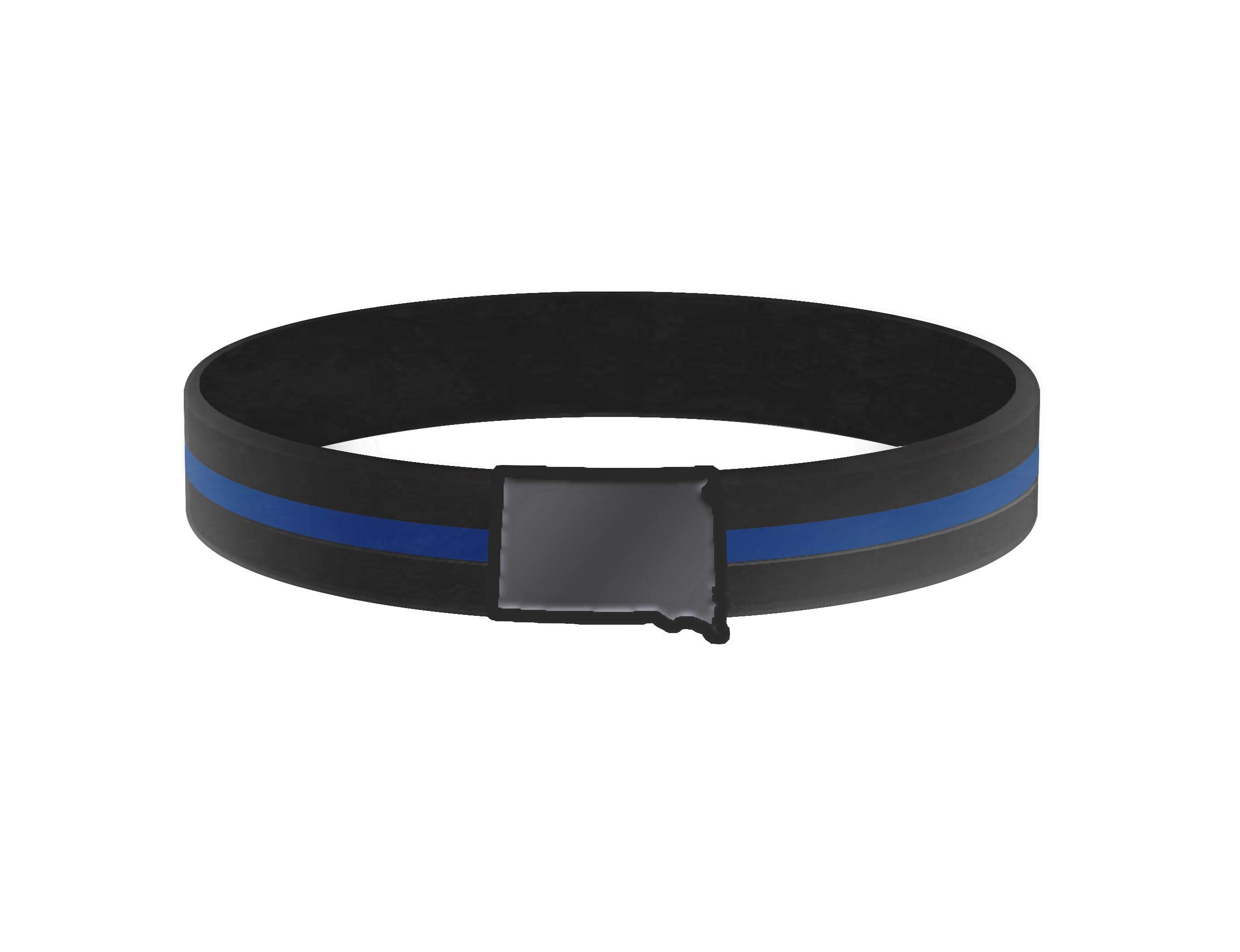 Thin Blue Line USA State Silicone Bracelet