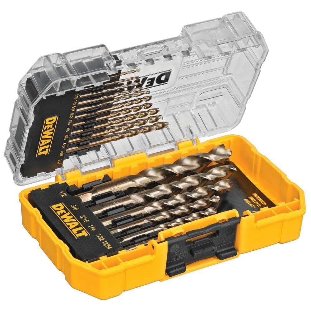 DEWALT - DEW-DW1956 Drill Bit Set with Pilot Point, 16-Piece (DW1956) One Size