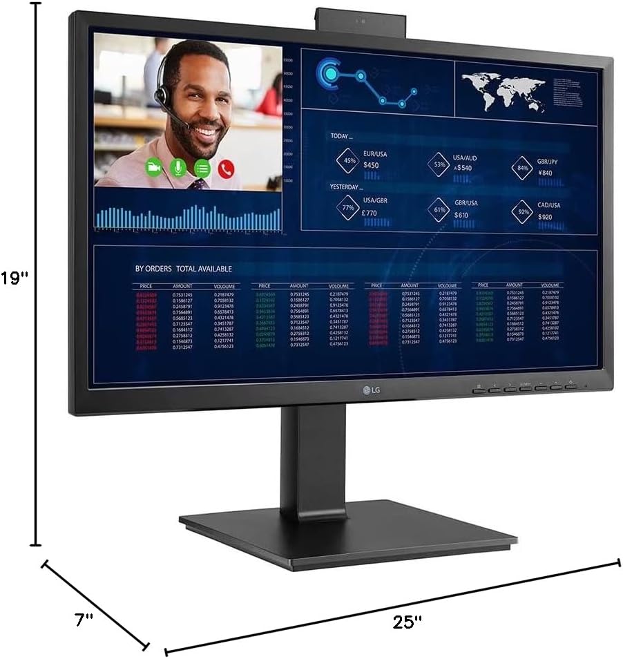 LG 24CQ650N-6N 24" 23.8-inch FHD All-in-One Thin Client with Pop-up Webcam Non OS
