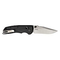 Hogue Deka ABLE Lock Folding Knife 3.25" CPM-MagnaCut Stonewashed Clip Point Blade, Black Polymer Handles