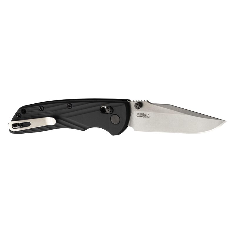 Hogue Deka ABLE Lock Folding Knife 3.25" CPM-MagnaCut Stonewashed Clip Point Blade, Black Polymer Handles