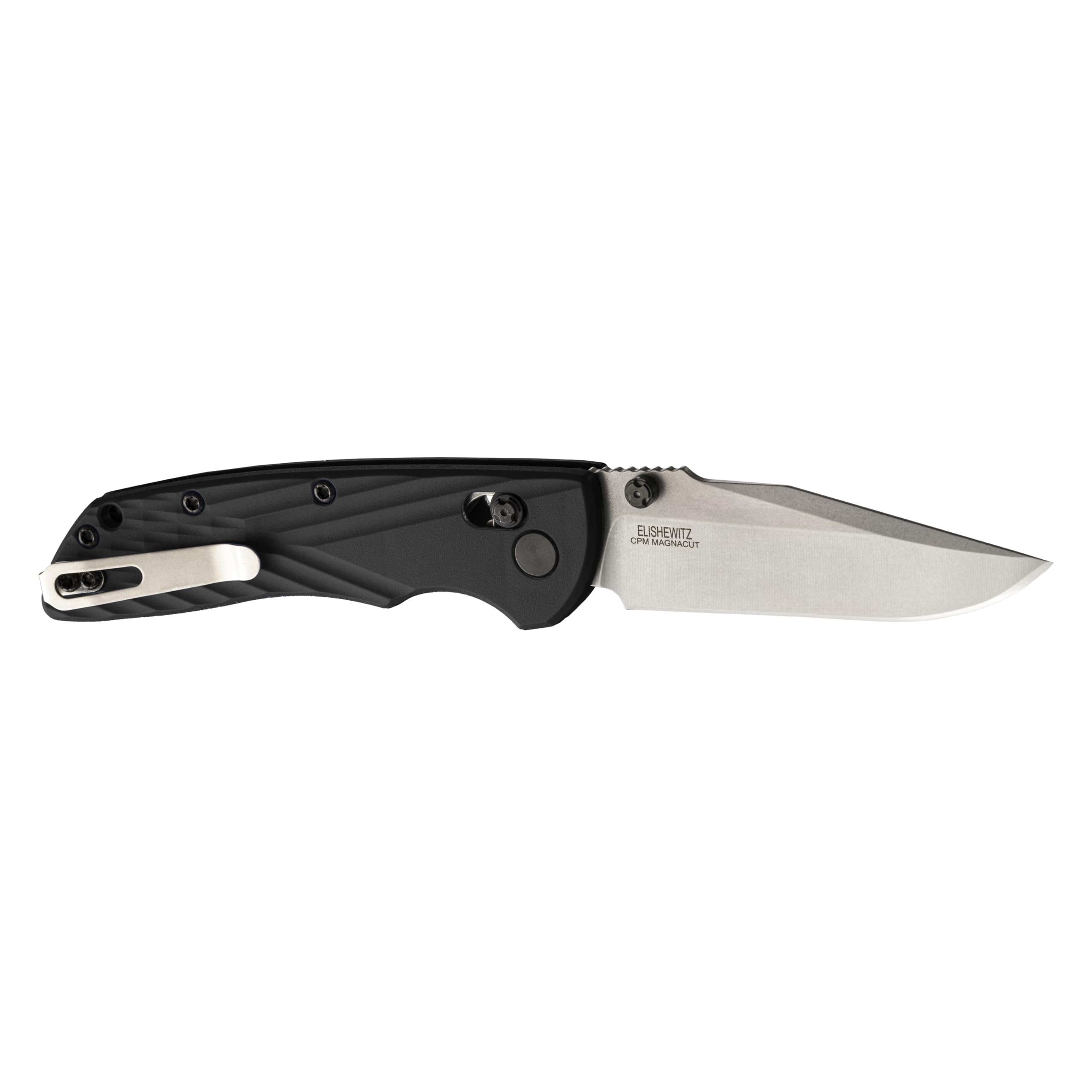 Hogue Deka ABLE Lock Folding Knife 3.25" CPM-MagnaCut Stonewashed Clip Point Blade, Black Polymer Handles
