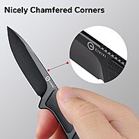 CIVIVI Mini Elementum Fixed Blade Knife with Kydex Sheath and Chain