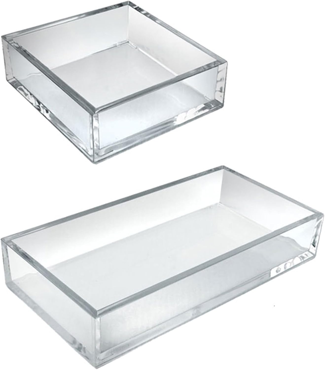 Azar Displays 556224 Deluxe Tray 3 Piece Set with Square Trays and Large Tray