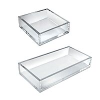 Azar Displays 556224 Deluxe Tray 3 Piece Set with Square Trays and Large Tray