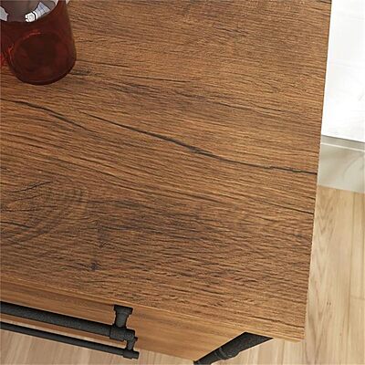 Sauder Iron City 31inW x 20inD Lateral 2-Drawer File Cabinet, Checked Oak