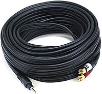 Monoprice Premium 3.5mm Stereo Male to 2 RCA Male Audio Cable, 22AWG Gold Plated