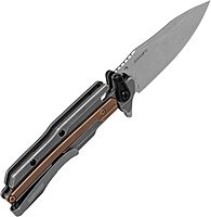 Kershaw Frontrunner Folding Pocket Knife, Futuristic, Durable EDC, D2 Blade Steel, KVT Opening Mechanism, Pocketclip