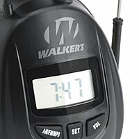 WALKER'S Digital AM/FM Radio Muff - 25dB Noise Reduction Rating Hunting Shooting Hearing Protection Electronic Earmuffs w