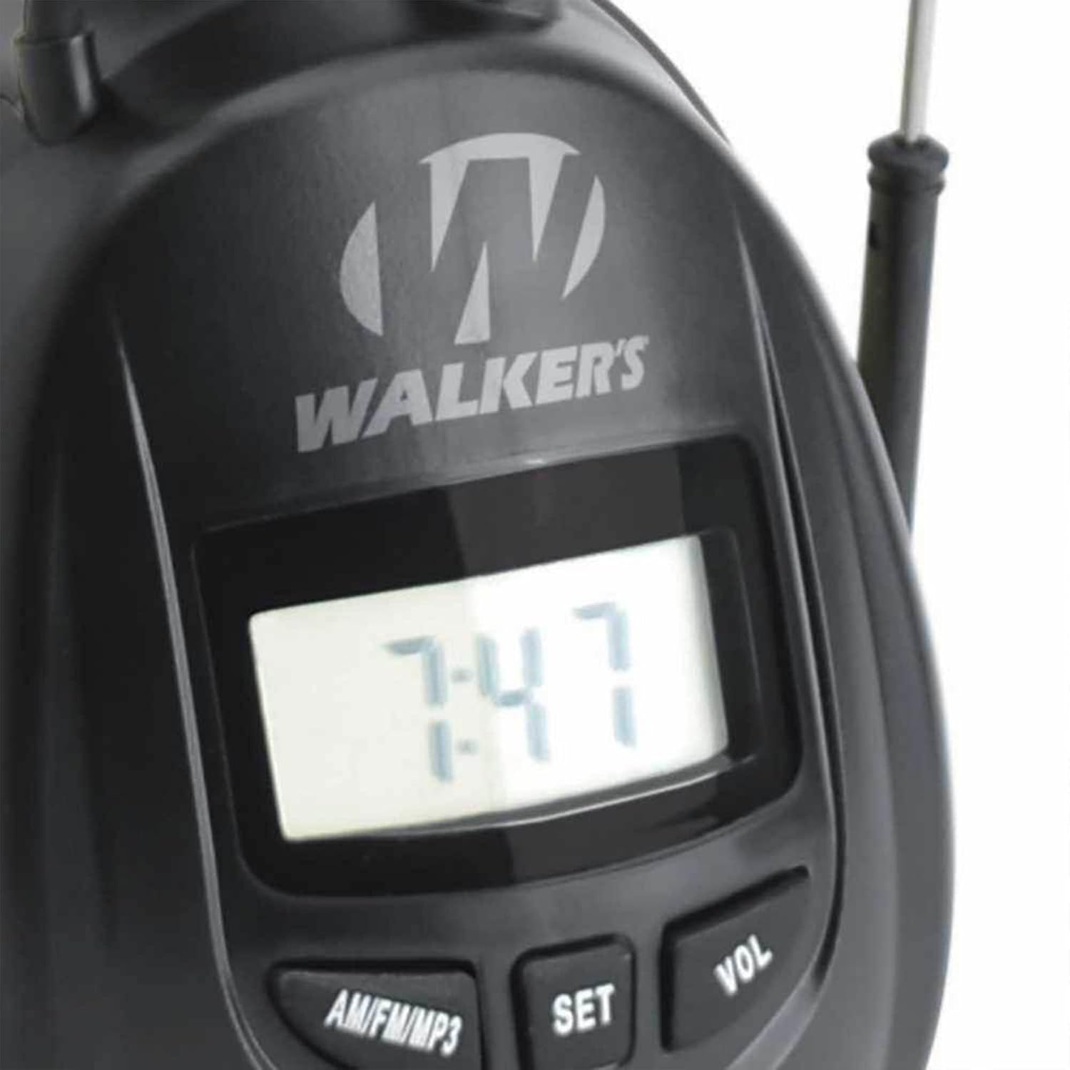 WALKER'S Digital AM/FM Radio Muff - 25dB Noise Reduction Rating Hunting Shooting Hearing Protection Electronic Earmuffs w