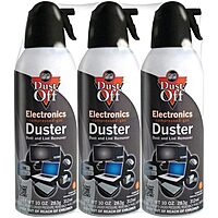 Dust-Off Falcon Compressed Gas (152a) Disposable Cleaning Duster 3 Count, 10 oz. Can (DPSXL3), Black