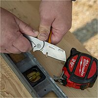 SOG Stout FLK Cleaver Daily Carry Folding Knives | G10 & Steel Handle | CRYO D2 Steel Blade | Short-Blade Frame Lock Folder OD Green/Stonewash