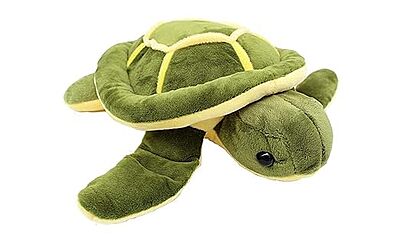 Plush Turtle Stuffed Animal, Green and Yellow, Soft Toy