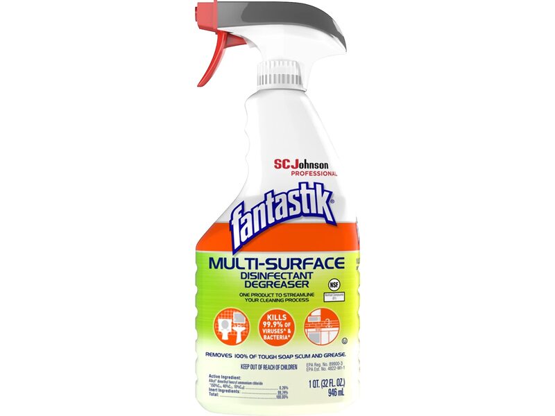 Fantastik SC Johnson Professional Disinfectant Degreaser, Fresh Scent, 32 Oz 1 Count (Pack of 1)