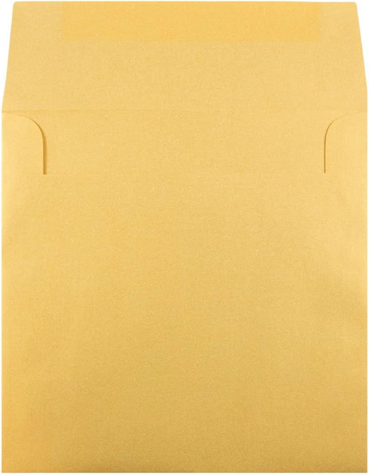 JAM PAPER Metallic Invitation Envelopes - Gold Stardream - 25/Pack