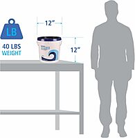 Boardwalk BWKHURACAN40 Low Suds Industrial Powder Laundry Detergent, Fresh Lemon Scent, 40lb Pail 640 Ounce (Pack of 1)