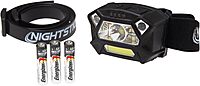 Nightstick NSP-4400B Dual-Light Headlamp w/Motion Sensing Activation - 3 AAA - Black