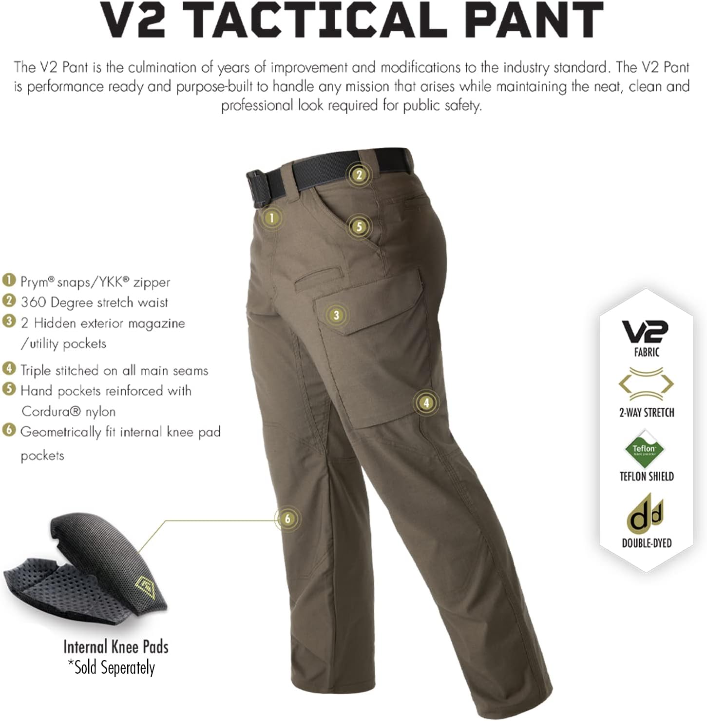 First Tactical V2 Women’s Tactical Pant | Micro Ripstop Fabric with Teflon Shield Stain Repellent