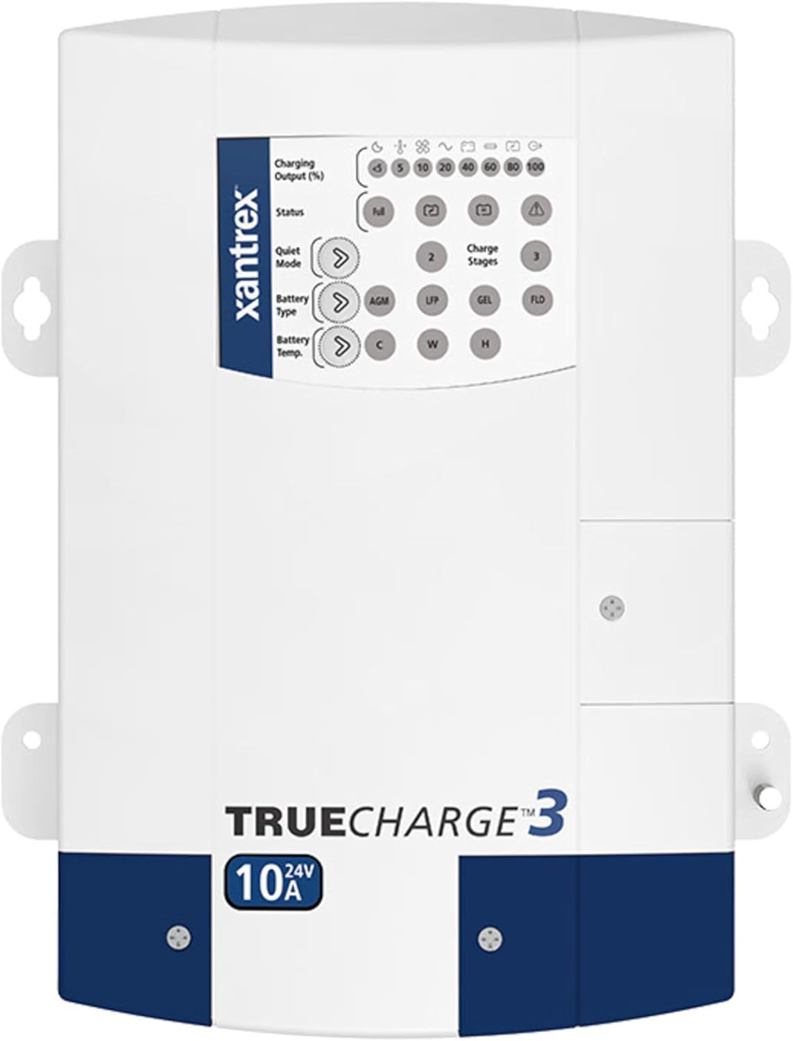 Xantrex 804-2410-10 TRUEcharge3 Multistage Charger - 24V/10A, Hardwire, 3-Bank