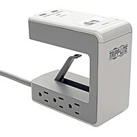 Eaton Tripp Lite Series 6-Outlet Surge Protector w/2 USB-A (2.4A Shared) & 1 USB-C (3A) - 8 ft. Cord, 1080 Joules, Desk Clamp - TLP648USBC