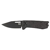 SOG Ultra XR XHP Lightweight Slim 6.5mm Folding Knife | CRYO CTS XHP Stainless Steel Blade and Carbon Fiber Handle, XR Lock