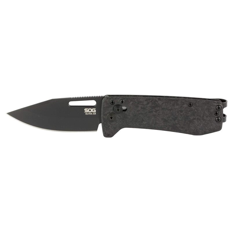 SOG Ultra XR XHP Lightweight Slim 6.5mm Folding Knife | CRYO CTS XHP Stainless Steel Blade and Carbon Fiber Handle, XR Lock