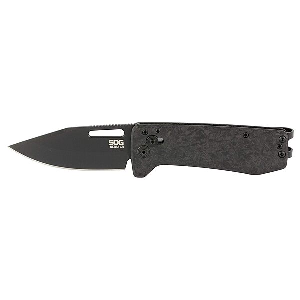 SOG Ultra XR XHP Lightweight Slim 6.5mm Folding Knife | CRYO CTS XHP Stainless Steel Blade and Carbon Fiber Handle, XR Lock