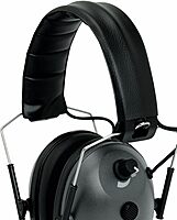 WALKER'S Single Mic Compact Folding Sound-Enhancing Hunting Gun Range Shooting Hearing Protection Electronic Muff with Comfort Headband, 2 AAA Batteries Included