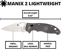 SPYDERCO Manix 2 Lightweight Signature Folding Knife