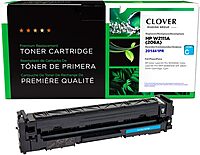 Clover Remanufactured Toner Cartridge (Reused OEM Chip) Replacement for HP 206A (W2111A) | Cyan