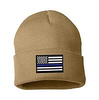THIN BLUE LINE Flag Knit Beanie