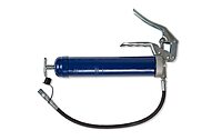 Lincoln 1133 Pistol Grip Grease Gun with 18" Whip Flex Hose and Coupler, 2-Way Loading, 6,000 PSI, One-Hand Operation