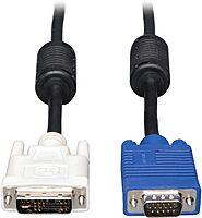 Tripp Lite Display Cable DVI to VGA High Resolution Male Monitor Cable with RGB Coax (DVI-A M to HD15 M)