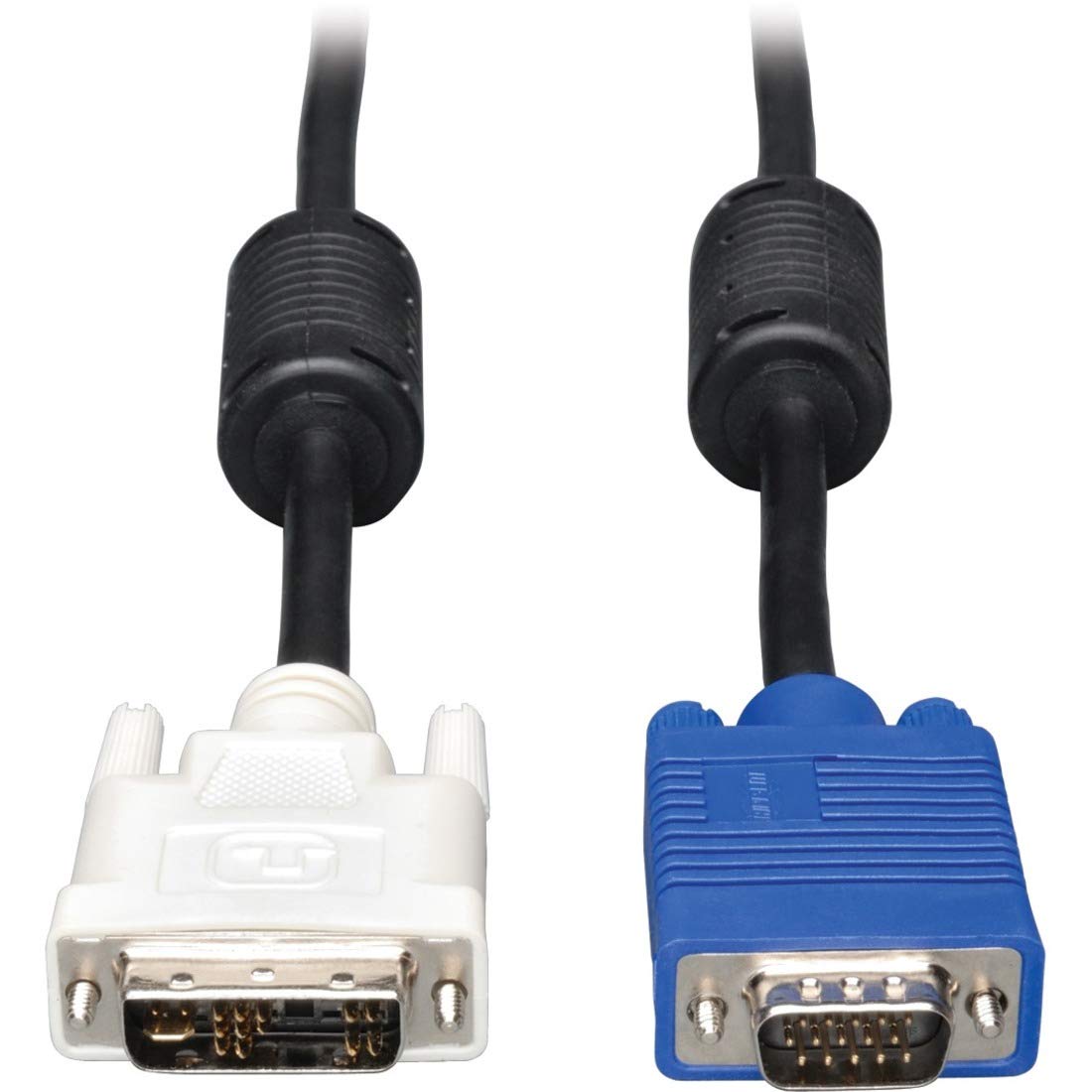 Tripp Lite Display Cable DVI to VGA High Resolution Male Monitor Cable with RGB Coax (DVI-A M to HD15 M)