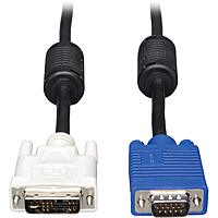 Tripp Lite Display Cable DVI to VGA High Resolution Male Monitor Cable with RGB Coax (DVI-A M to HD15 M)
