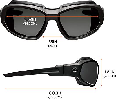 Ergodyne Skullerz Loki Convertible Anti-Fog Safety Glasses