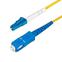 StarTech.com 5m (16.4ft) LC to SC (UPC) OS2 Single Mode Simplex Fiber Optic Cable, 9/125, 40G/100G, LSZH Fiber Jumper Cord