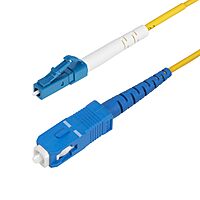 StarTech.com 5m (16.4ft) LC to SC (UPC) OS2 Single Mode Simplex Fiber Optic Cable, 9/125, 40G/100G, LSZH Fiber Jumper Cord