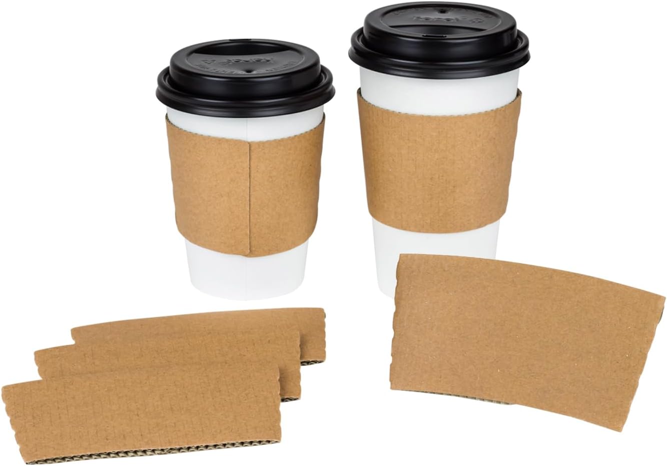 Karat C5300 (Kraft) Traditional Cup Sleeves for 10 oz. - 24 oz. Cups, Kraft (Pack of 1000)