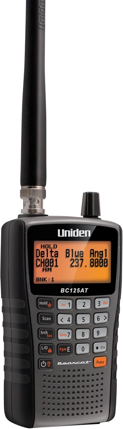 Uniden Bearcat BC125AT Handheld Scanner, 500-Alpha-Tagged Channels, Close Call Technology, PC Programable, Aviation, Marine
