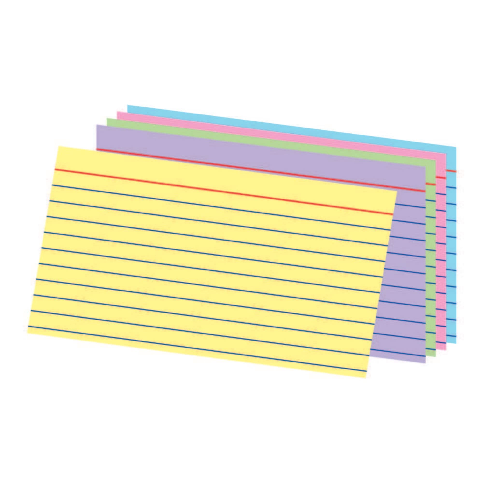 Office Depot® Brand Ruled Rainbow Index Cards, 3" x 5", Assorted Colors, Pack Of 100